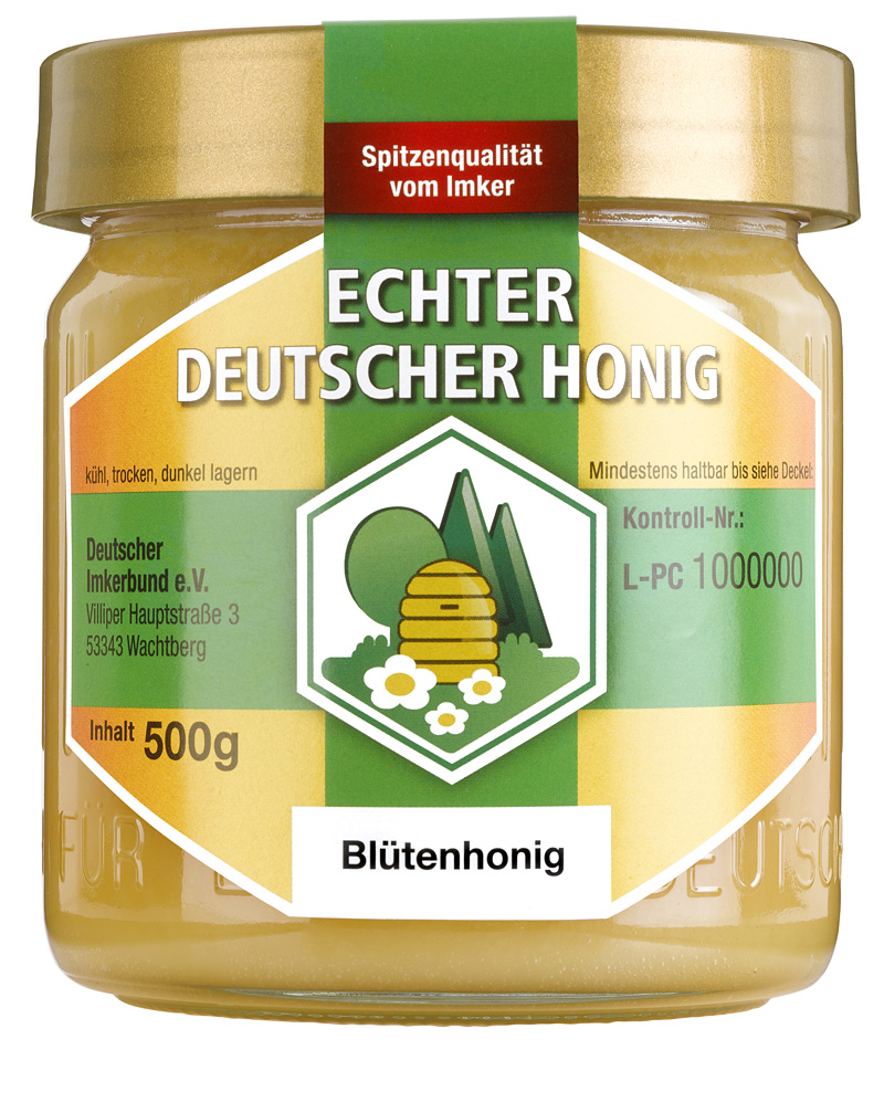 Honig im Glas des Deutschen Imkerbundes